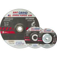 A24R Long Life Grinding Wheel, 4-1/2" x 1/4", 7/8" Arbor, Aluminum Oxide, Type 27 Distribution Jean Lapalme