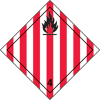 &eacute;tiquettes d'exp&eacute;dition TMD, Classe 4,1, Solides inflammables, Papier Distribution Jean Lapalme