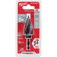 #9 Shockwave Impact Duty Step Drill Bit, 7/8" - 1-1/8" , 1/4" Increments, Titanium Distribution Jean Lapalme