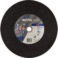 Meule Metal A pour scie &agrave; tronçonner, 14" x 3/32", Arbre de 1", Type 01/41, Oxyde d'aluminium, 4365 Tr/min Distribution Jean Lapalme