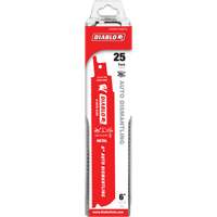 Lame de scie alternative autod&eacute;montage, Bim&eacute;tal, 14-18 Dents par pouce, 6" lo x 1" la Distribution Jean Lapalme