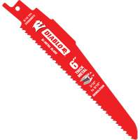 Lame de scie alternative pour la d&eacute;molition et les m&eacute;taux &eacute;pais, Bim&eacute;tal, 8-10 Dents par pouce, 6" lo Distribution Jean Lapalme