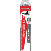 Lame de scie alternative pour la d&eacute;molition et les m&eacute;taux &eacute;pais, Bim&eacute;tal, 8-10 Dents par pouce, 6" lo Distribution Jean Lapalme