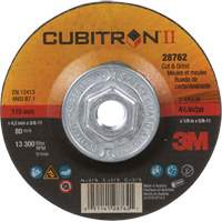 Disque de coupe et de meulage &agrave; changement rapide Cubitron II, 4-1/2" x 1/8", Arbre de 5/8"-11, Type 27, C&eacute;ramique Distribution Jean Lapalme