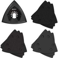 Patin de ponçage triangulaire pour outil oscillant et assortiment de papiers abrasifs One Fit Distribution Jean Lapalme