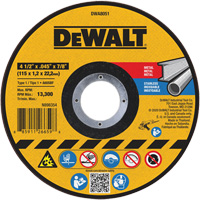 Metal Cut-Off Wheel, 4-1/2" x 0.045", 7/8" Arbor, Aluminum Oxide, Type 1 Distribution Jean Lapalme