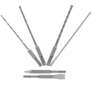 Rebar Demon SDS-Plus 4-Cutter Full Carbide Head Hammer Drill Bit & Chisel Set, 6 Pieces, Carbide Distribution Jean Lapalme