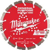 Diamond Max Segmented Turbo Saw Blade, 9", Metal/Stone/Concrete/Ductile Iron/Cement/Non-Ferrous/Brick/Fibre Cement/Tile/Asphalt Use Distribution Jean Lapalme