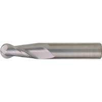 Fraise &agrave; embout sph&eacute;rique pour usage g&eacute;n&eacute;ral, 1/2" dia., 4" lo, 2 cannelures, Carbure Distribution Jean Lapalme