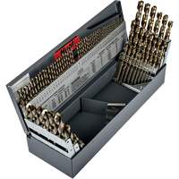 Jeu de forets s&eacute;rie courte combin&eacute;s robustes, 115 morceaux, Acier rapide au cobalt Distribution Jean Lapalme