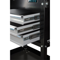 Chariot utilitaire, 4 tiroirs, 18" lo x 33" la x 39" h, Noir Distribution Jean Lapalme