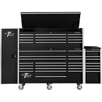 RX Series Side Cabinet, 3 Drawers, 19" W x 25" D x 61" H, Black Distribution Jean Lapalme