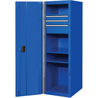 RX Series Side Cabinet, 3 Drawers, 19" W x 25" D x 61" H, Blue Distribution Jean Lapalme