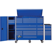 RX Series Side Cabinet, 3 Drawers, 19" W x 25" D x 61" H, Blue Distribution Jean Lapalme