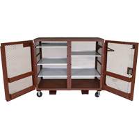 Armoire mobile en treillis, Acier, 49 pi³, Rouge Distribution Jean Lapalme