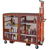 Armoire mobile en treillis, Acier, 49 pi³, Rouge Distribution Jean Lapalme