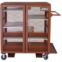 Armoire mobile en treillis, Acier, 37 pi³, Rouge Distribution Jean Lapalme