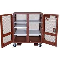 Armoire mobile en treillis, Acier, 37 pi³, Rouge Distribution Jean Lapalme