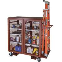 Armoire mobile en treillis, Acier, 37 pi³, Rouge Distribution Jean Lapalme