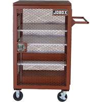 Armoire mobile en treillis, Acier, 22 pi³, Rouge Distribution Jean Lapalme