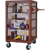 Armoire mobile en treillis, Acier, 22 pi³, Rouge Distribution Jean Lapalme