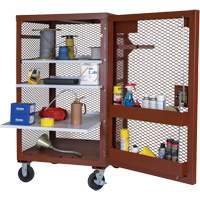 Armoire mobile en treillis, Acier, 22 pi³, Rouge Distribution Jean Lapalme