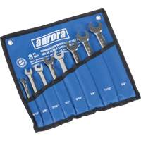Fixed Head Wrench Set, Combination, 8 Pieces, Imperial Distribution Jean Lapalme