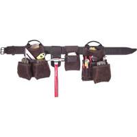 Deluxe Contractor's Tool Belt, Leather, Tan Distribution Jean Lapalme