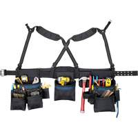 Carpenter's Tool Belt, Polyester, Black Distribution Jean Lapalme