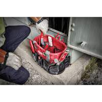 Sac ovale utilitaire, Nylon balistique, 24 pochettes, Noir/Rouge Distribution Jean Lapalme
