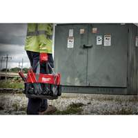 Sac ovale utilitaire, Nylon balistique, 24 pochettes, Noir/Rouge Distribution Jean Lapalme