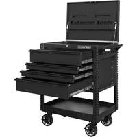 EX Deluxe Series Tool Cart, 4 Drawers, 22-7/8" L x 33" W x 44-1/4" H, Black Distribution Jean Lapalme
