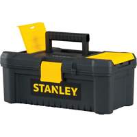 Coffre &agrave; outils avec plateau Essential, 12-1/2" la x 7-3/8" p x 5-1/8" h, Noir/Jaune Distribution Jean Lapalme