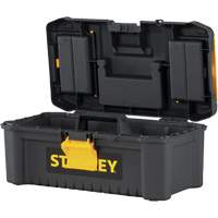 Coffre &agrave; outils avec plateau Essential, 12-1/2" la x 7-3/8" p x 5-1/8" h, Noir/Jaune Distribution Jean Lapalme