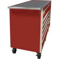 Chariot &agrave; outils industriel, 12 tiroirs, 56" la x 24-1/2" p x 38-1/8" h, Rouge Distribution Jean Lapalme