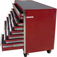 Chariot &agrave; outils industriel, 12 tiroirs, 56" la x 24-1/2" p x 38-1/8" h, Rouge Distribution Jean Lapalme