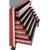Chariot &agrave; outils industriel, 12 tiroirs, 56" la x 24-1/2" p x 38-1/8" h, Rouge Distribution Jean Lapalme