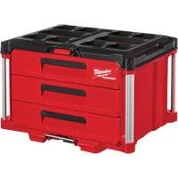 Boîte &agrave; outils avec 3 tiroirs Packout, 16-1/3" x 14-1/3" x 22-1/5", Noir/Rouge Distribution Jean Lapalme