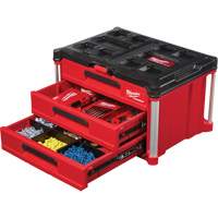Boîte &agrave; outils avec 3 tiroirs Packout, 16-1/3" x 14-1/3" x 22-1/5", Noir/Rouge Distribution Jean Lapalme