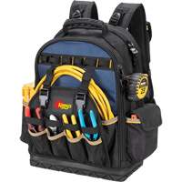 Molded Base Tool Backpack, 18" L x 13" W, Black/Blue, Ballistic/Polyester Distribution Jean Lapalme