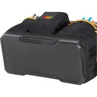 Molded Base Contractor's Closed-Top Tool Bag, Ballistic Polyester, 29 Pockets, Black/Blue Distribution Jean Lapalme