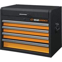 GSX Series Tool Chest, 26" W, 4 Drawers, Black/Orange Distribution Jean Lapalme