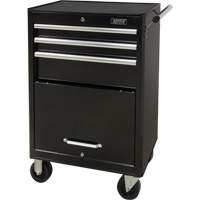 Industrial Tool Cart, 3 Drawers, 29-4/5" W x 21-1/5" D x 38-4/5" H, Black Distribution Jean Lapalme