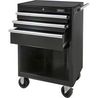 Industrial Tool Cart, 3 Drawers, 29-4/5" W x 21-1/5" D x 38-4/5" H, Black Distribution Jean Lapalme