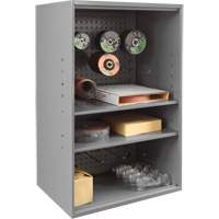 Abrasive Storage Cabinet with Pegboard, Steel, 19-7/8" x 14-1/4" x 32-3/4", Grey Distribution Jean Lapalme