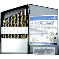Jeu de forets de premi&egrave;re qualit&eacute; GF21R Jet-Kut GOLD, 21 morceaux, Acier Distribution Jean Lapalme