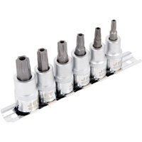 SS386TB Tamperproof Bit Socket Set, Torx&reg; Tamper, 3/8" Drive, 6 Pcs Distribution Jean Lapalme