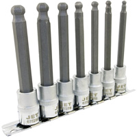 LHSW-3807M Metric 4" Long Ball Nose Socket Set, Hex Ball, 3/8" Drive, 7 Pcs Distribution Jean Lapalme