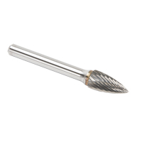 Fraises au carbure solide - Arboriforme avec extr&eacute;mit&eacute; en pointe CLEVELAND, SG-3, 9,53 mm dia., 1/4" Tige Distribution Jean Lapalme