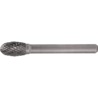 CLEVELAND Solid Carbide Burrs - Oval Shape, SE-1, 1/4" Dia., 1/4" Shank, 3/8" Depth of Cut Distribution Jean Lapalme